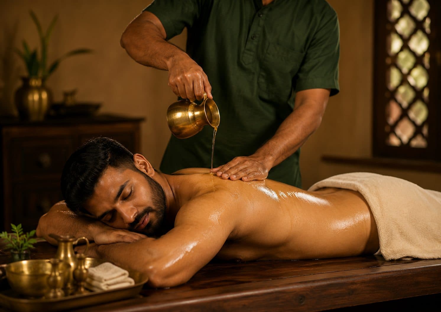Abhayangam (Full Body Oil Massage)+ Steam